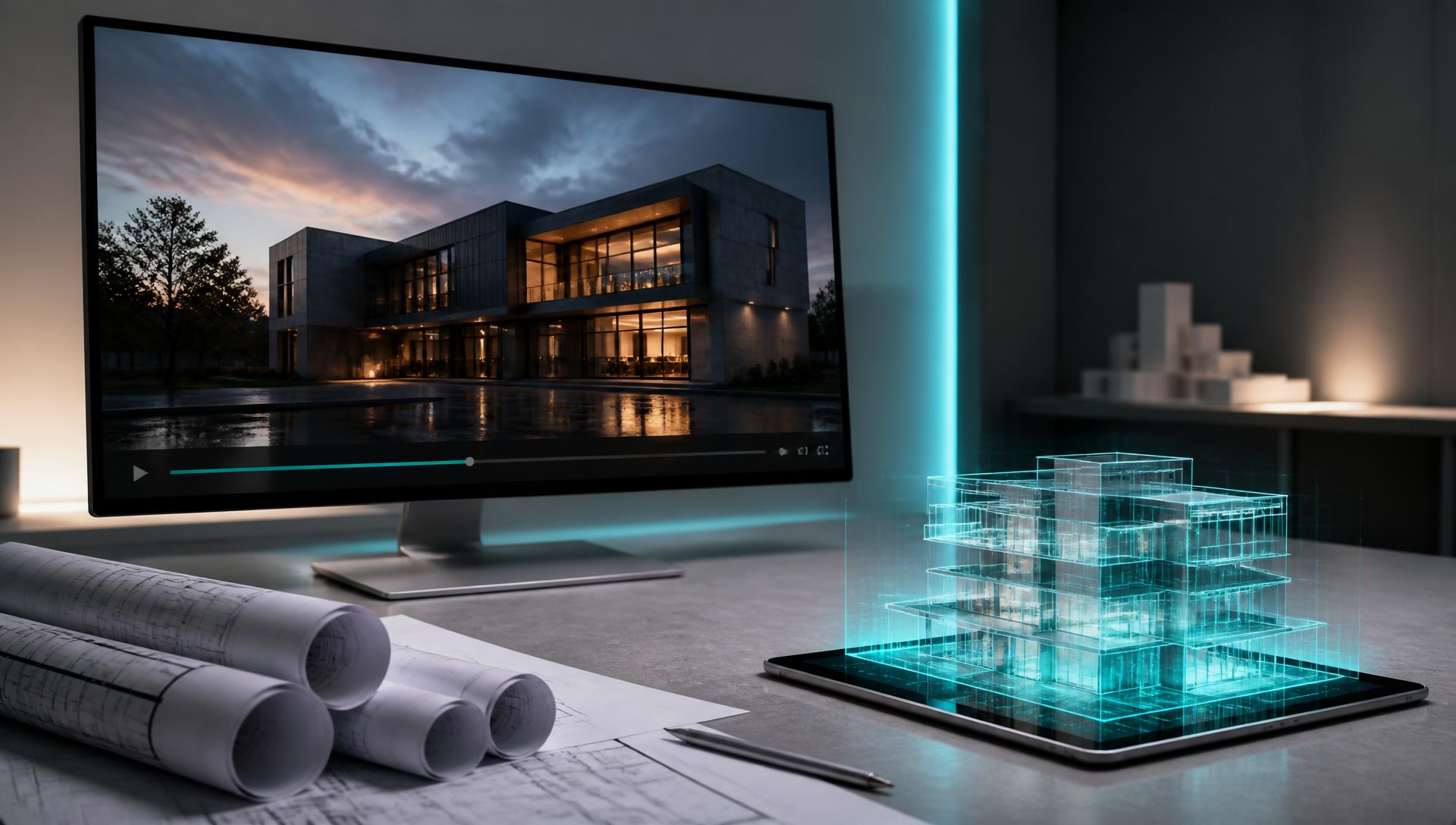 Cinematic video preview, architectural floor plans and an interactive 3D model as digital deliverables